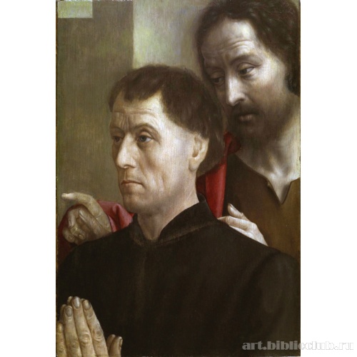 Портрет молящегося мужчины со святым Иоанном Крестителем