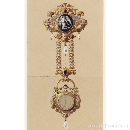 Эскиз подвески с часами