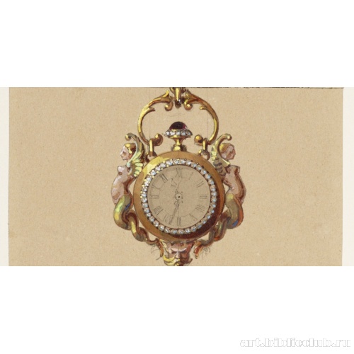 Эскиз подвески с часами. Фрагмент