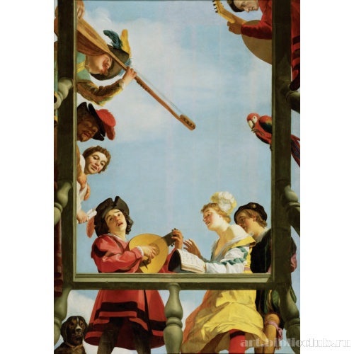 Музицирующая группа на балконе