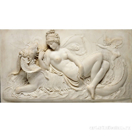 Венера, лежащая на морском монстре с Купидоном и путти