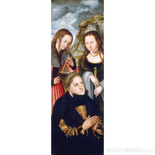 Портрет Фридриха Мудрого со святой Урсулой и Женевьевой