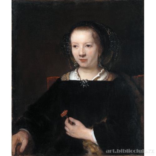 Молодая женщина с гвоздикой