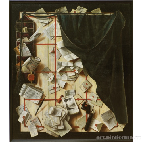 Тромплей. Перегородка с сеткой для писем и нотных тетрадей