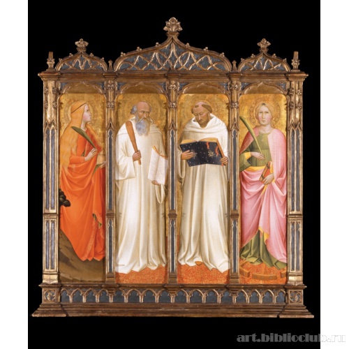 Святая Мария Магдалина, святой Бенедикт, святой Бернард Клервоский и святая Екатерина Александрийская