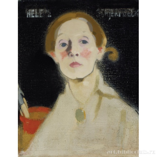 Автопортрет на черном фоне