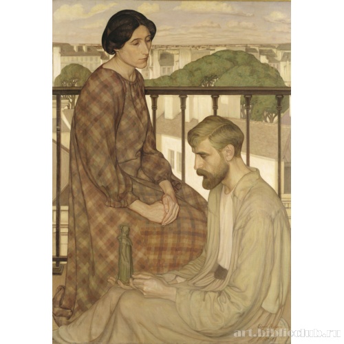 Скульптор Андрес Хансен и его жена