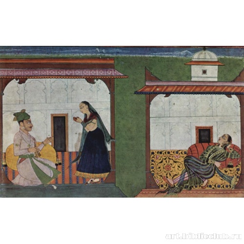 Рукопись «Расаманджари» Бханудатты (эротический трактат). Любовники