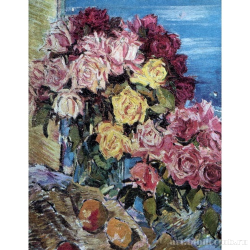 Розы на фоне моря