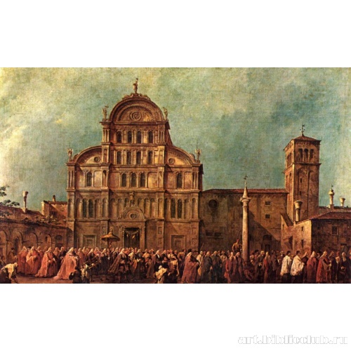 Пасхальное шествие дожа через площадь перед Сан Дзаккария в Венеции