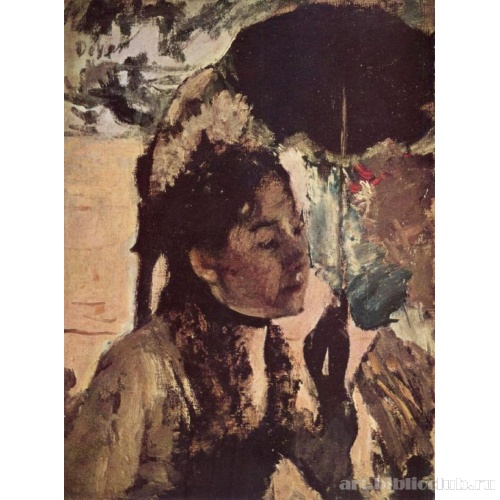 В Тюильри: женщина с зонтиком