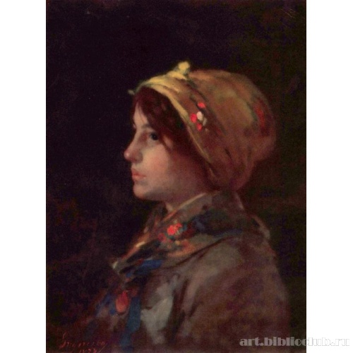 Голова молодой крестьянки