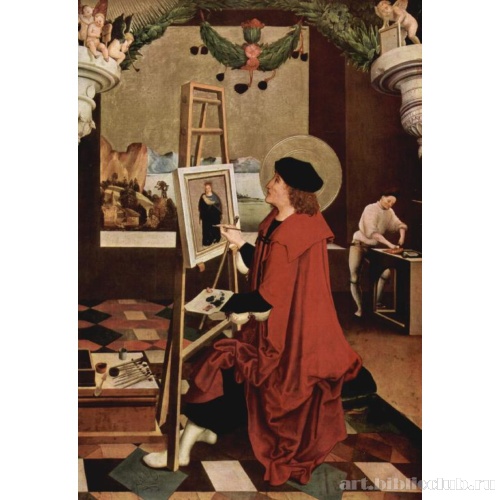 Св. Лука, рисующий Мадонну, створка алтаря