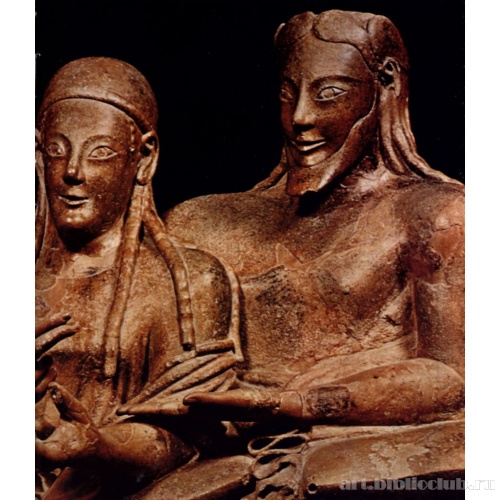 Саркофаг с изображением супружеской четы, из Черветери. Фрагмент