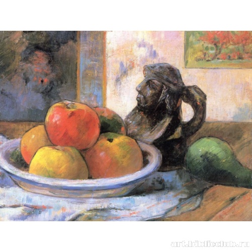 Натюрморт с яблоками, грушей и кувшином