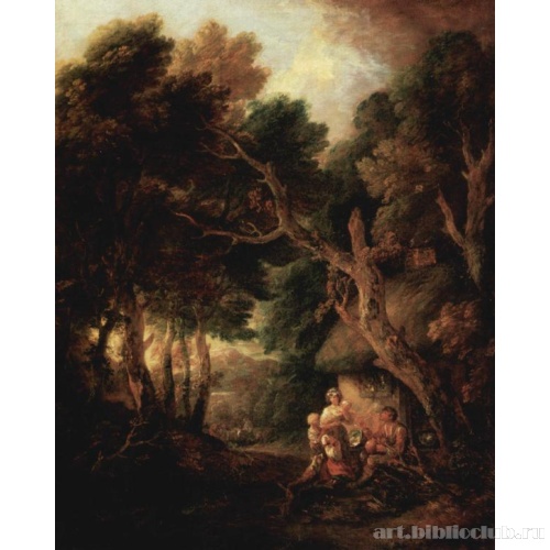 Крестьянин, курящий трубку у двери хижины