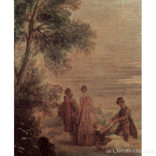 Общество, собирающееся на охоту. Фрагмент