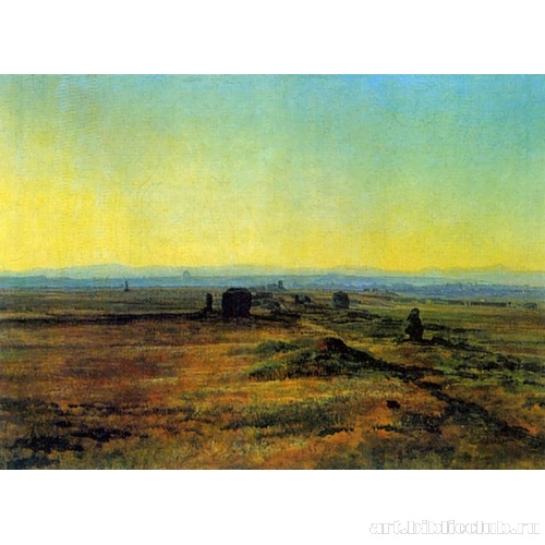 Аппиева дорога при закате солнца