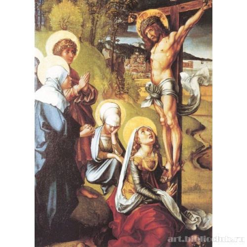 Семь скорбей Марии, центральная часть,  Христос на кресте