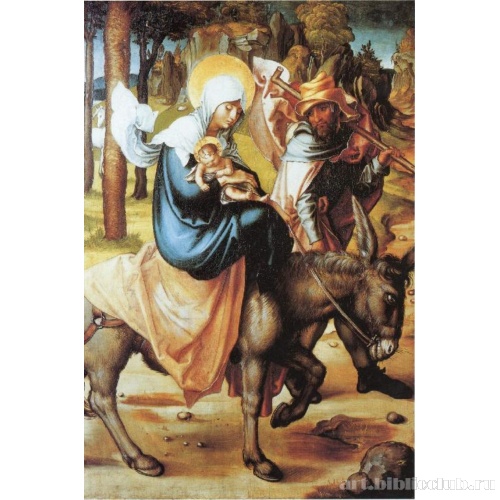 Семь скорбей Марии, центральная часть,  Бегство в Египет