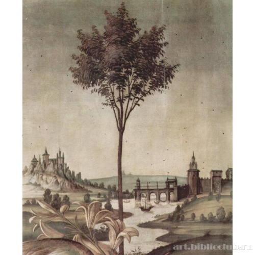 Благовещение. Деталь: пейзаж