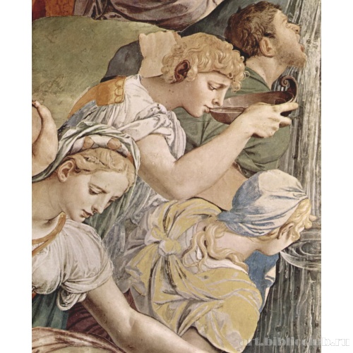 Моисей иссекает воду из скалы. Деталь