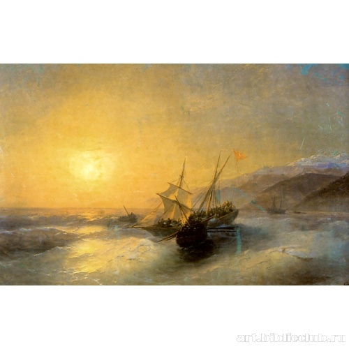 Взятие русскими матросами турецкой кочермы и освобождение пленных кавказских женщин