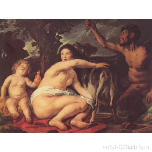 Детство Зевса (Зевс питается молоком козы Амалфеи)