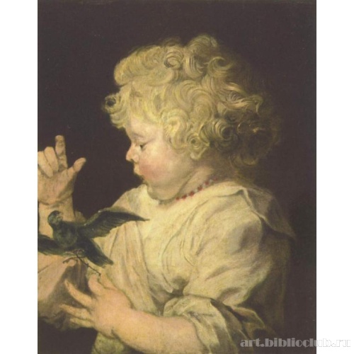 Портрет ребенка с птицей