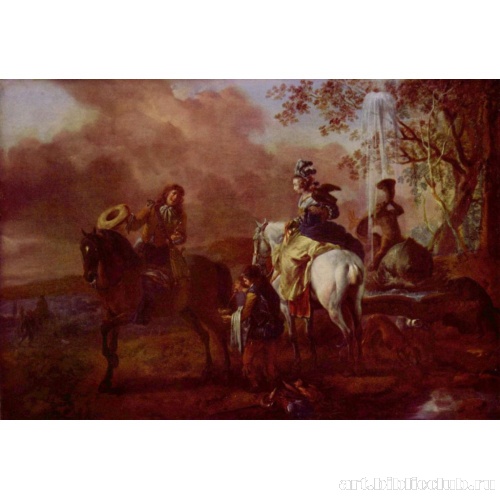 Отдых на соколиной охоте. Фрагмент