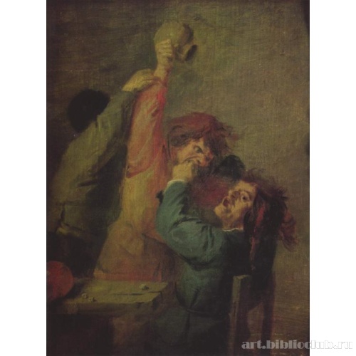 Драка крестьян за игрой в кости