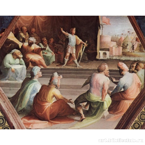 Фрески палаццо Бинди Сегарди,  Сципион со своими солдатами