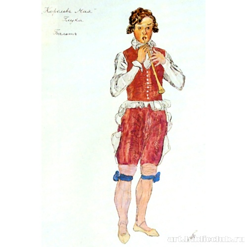 Эскиз костюма к пасторали К.В. Глюка «Королева мая»