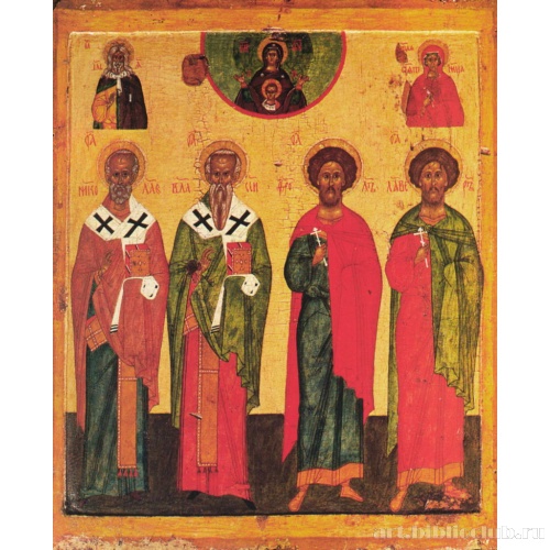 Икона Божией Матери «Знамение» с избранными святыми