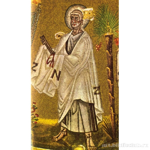 Арианский баптистерий. Крещение Господне. Фрагмент. Апостол Петр