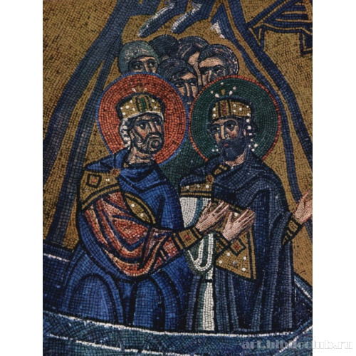 Мозаики церкви Неа-Мони в Хиосе, сцена: Сошествие во ад, деталь: Восставшие библейские цари