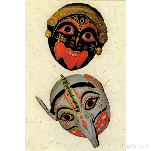 Маски Кали и Нарасимхи. Мальда, Западная Бенгалия