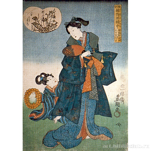 Чтение молитв по четкам в подражание отшельникам (серия Kyokun uetsuke kakine no uchi)