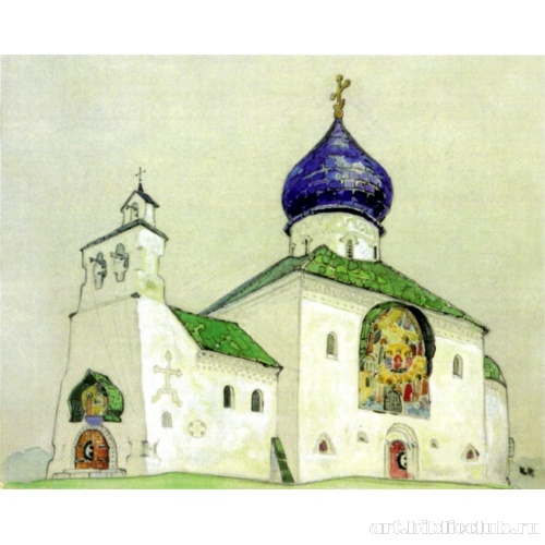 Эскиз храма Святого Алексея, Митрополита Московского, в имении Императора Николая II в г. Скернивицы (Польша)